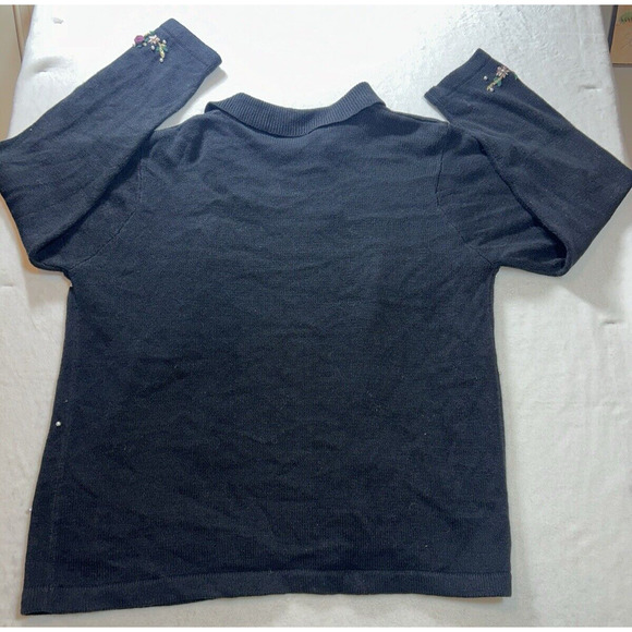 B.P. DESIGN Women Sweater Cardigan Sz M Ugly Christmas Stockings Bows - Picture 3 of 3